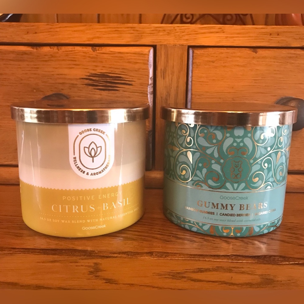 Goose Creek Citrus Basil and Gummy Bears Candles